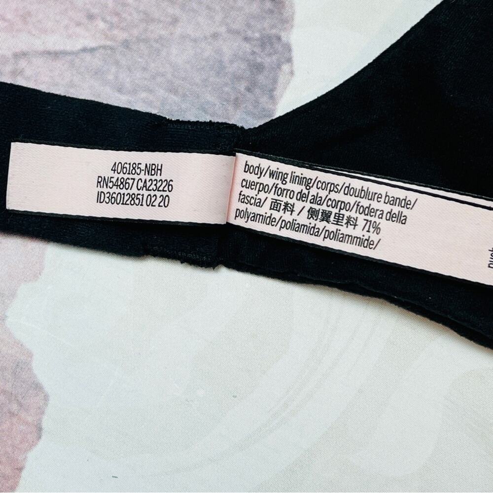 Victoria's Secret Black Lace Push-up Bra Size 34B - Picture 5 of 10